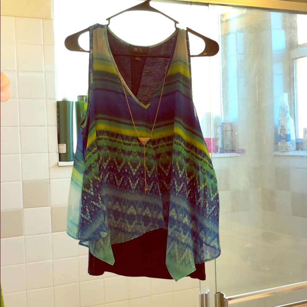 Blouse with attached necklace
